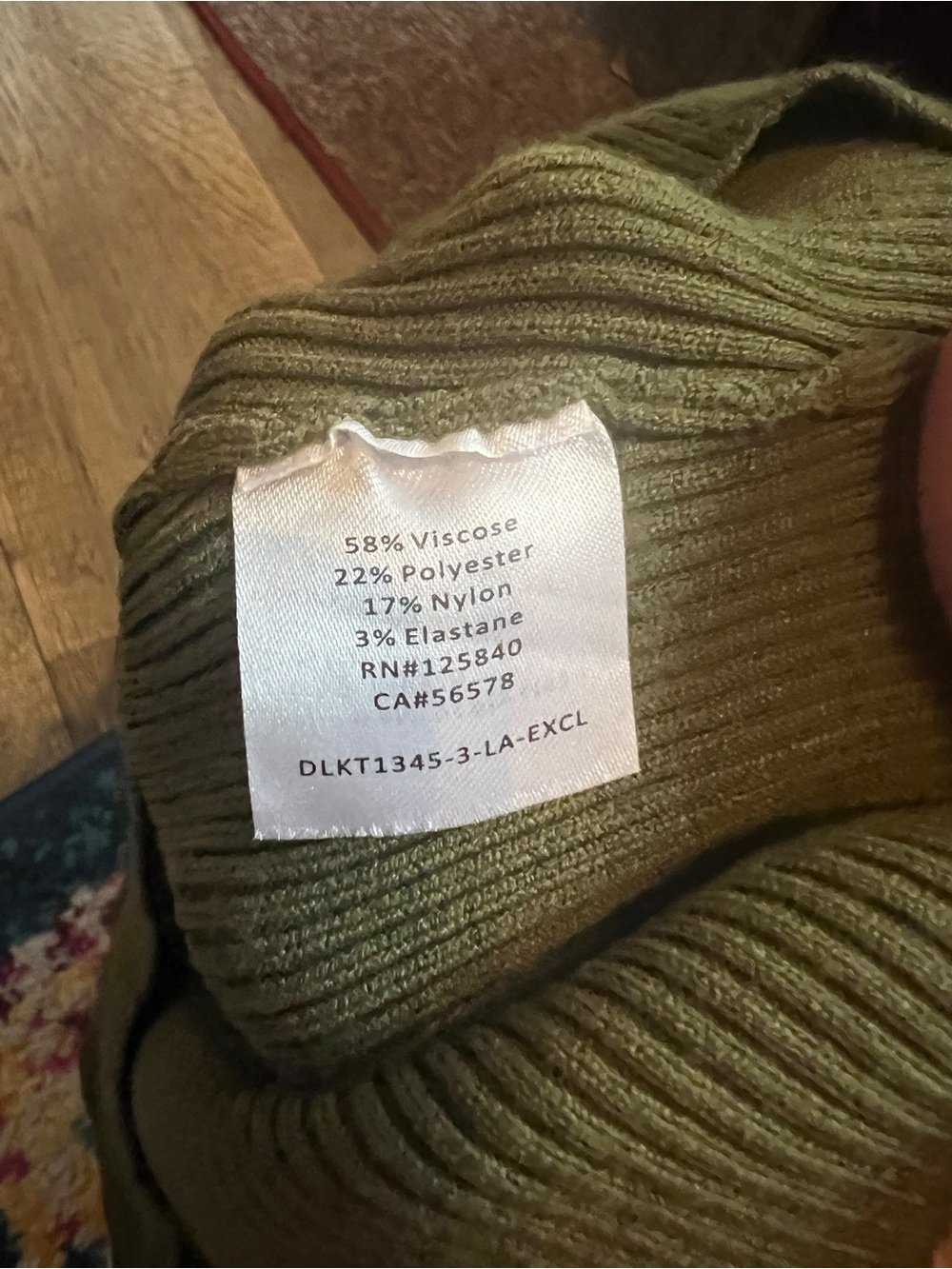 Intermix Olive Ribbed Cropped Tank Top - Picture 9 of 9